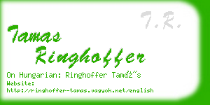 tamas ringhoffer business card